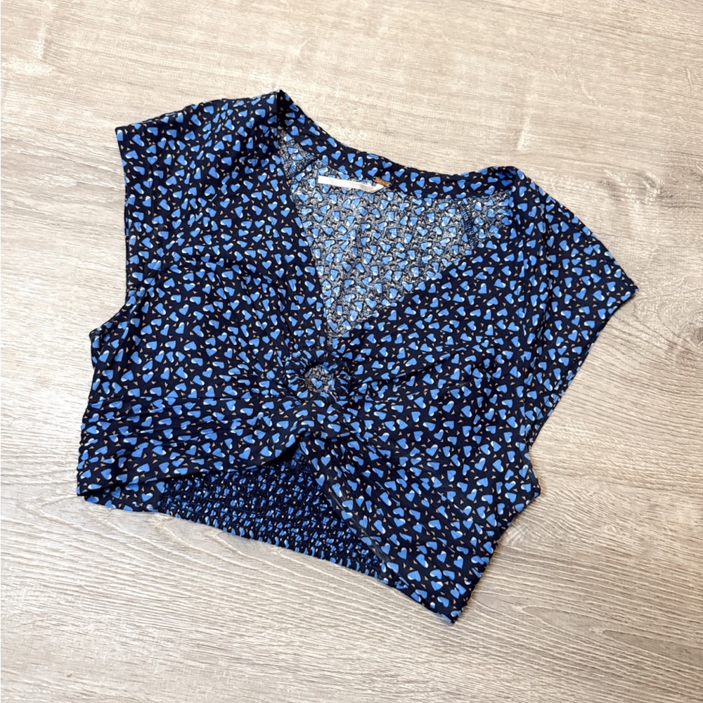 •FREE PEOPLE• HAVANA HONEY HEART CROP TOP